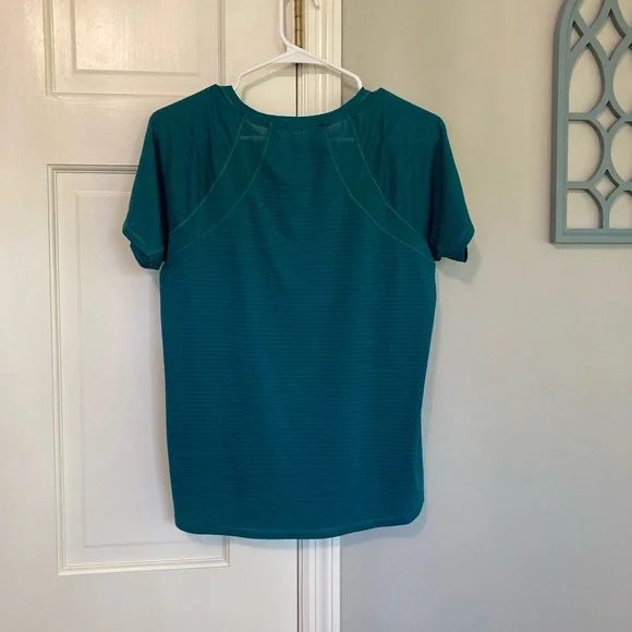 Athleta Teal Short Sleeve Top - Picture 3 of 4